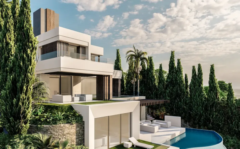 Off-plan contemporary minimalist villa, 1146 m2 built area, walking distance to Puerto Banus, unbeatable location