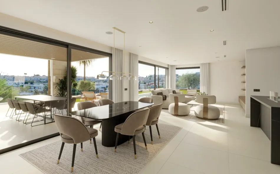 Modern nybyggd villa intill El Campanario golfbana, på New Golden Mile