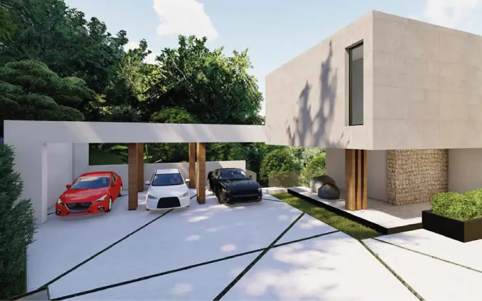 Exklusiv tomt med projekt och godkänd arbetslicens med havsutsikt.