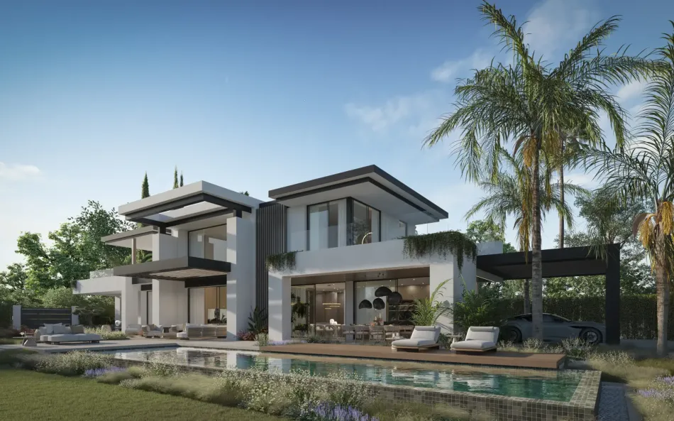 Blume, an exclusive boutique collection of 3 contemporary villas just steps from the beach, in one of Marbella’s most prestigious residential areas.