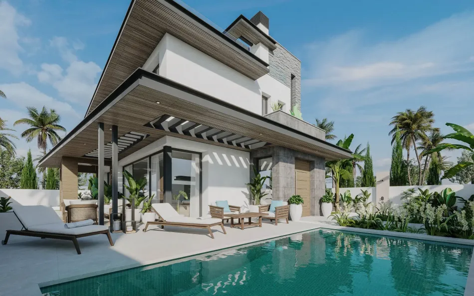 Bali Villas, exclusivity, sustainability, and luxury services in the privileged area of La Cala de Mijas.