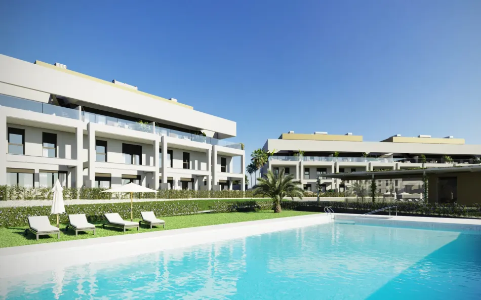 Symphony Suites, modern and elegant groundfloors and penthouses with sea views in the New Golden Mile