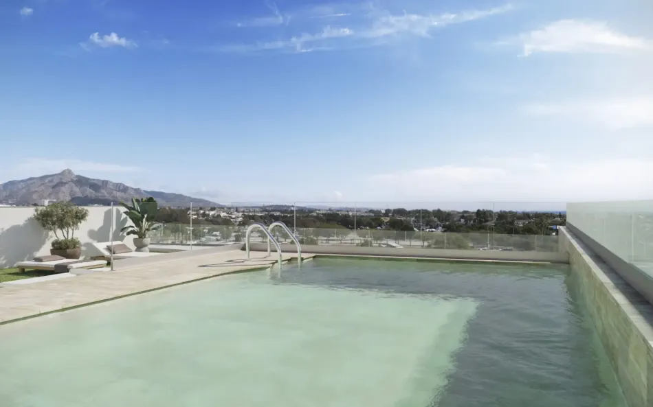 Zinnia, modern apartments in an urban setting with sea views in San Pedro de Alcántara.
